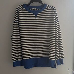 Striped Blue and White Women’s Sweatshirt